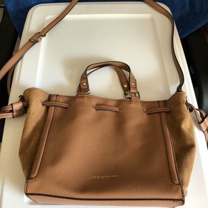 Tan Liz Claiborne crossbody or shoulder purse